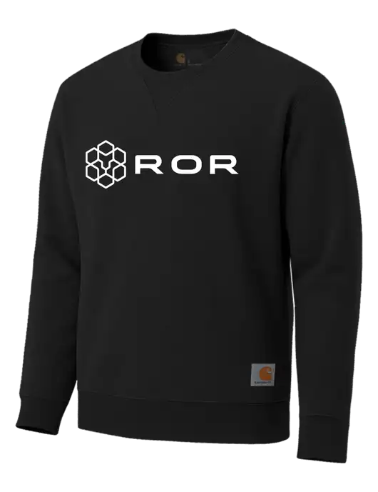 Carhartt Black Midweight Crewneck Sweatshirt w/ROR Logo