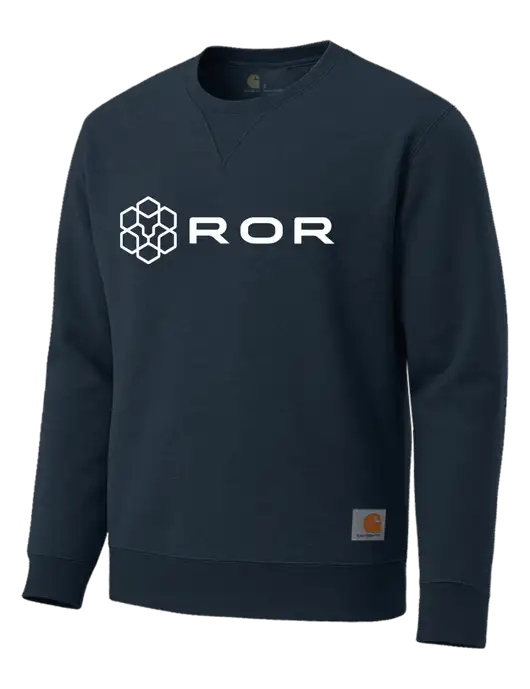 Carhartt Navy Midweight Crewneck Sweatshirt w/ROR Logo