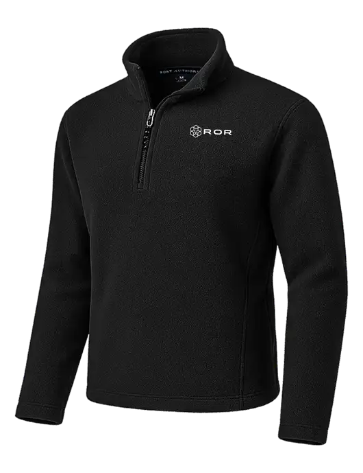 Black Fleece 1/4-Zip Pullover w/ROR Logo