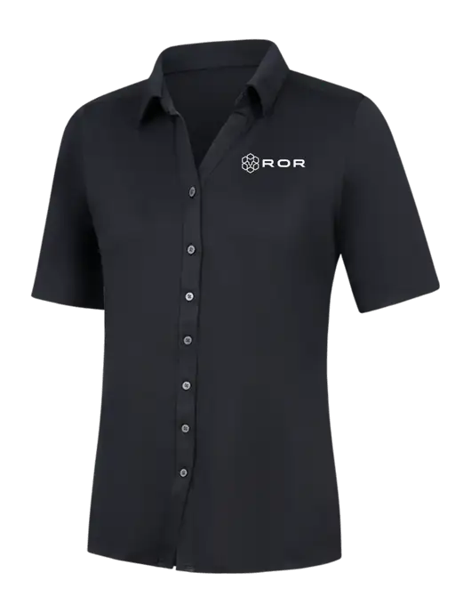 Womens Black City Stretch Top w/ROR Logo