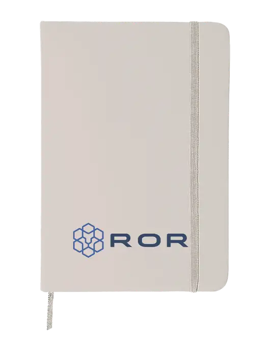 White Comfort Touch Bound Journal 5" X 7" w/ROR Logo