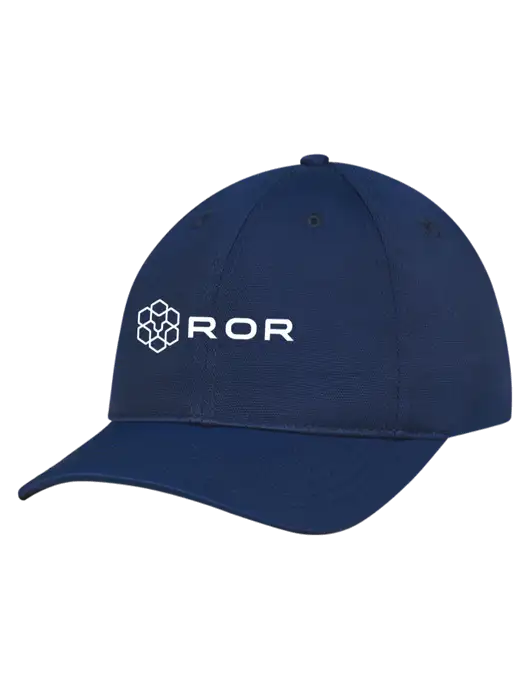 Navy Nylon Twill Performance Cap w/ROR Logo
