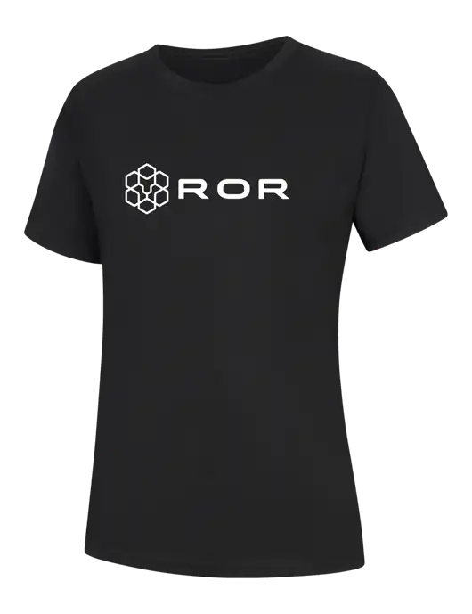 Womens Black Core Blend Tee w/ROR Logo