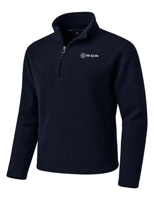 Navy Fleece 1/4-Zip Pullover w/ROR Logo