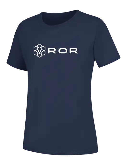 Womens Navy Core Blend Tee w/ROR Logo