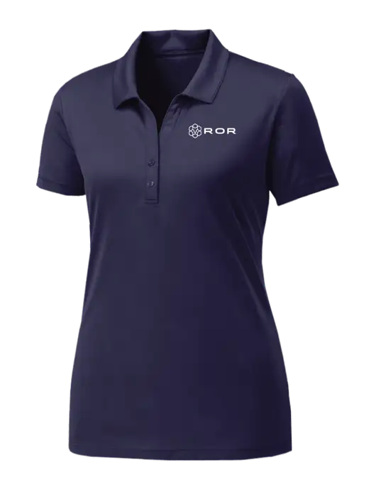 Womens Navy PosiCharge Competitor Polo w/ROR Logo