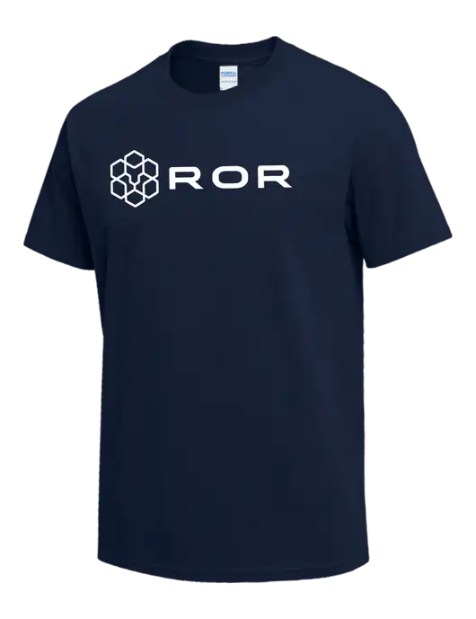 Navy Heavyweight 6.1 oz T-Shirt w/ROR Logo