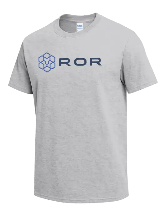 Light Grey Heather Heavyweight 6.1 oz T-Shirt w/ROR Logo