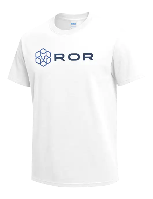 White Heavyweight 6.1 oz T-Shirt w/ROR Logo