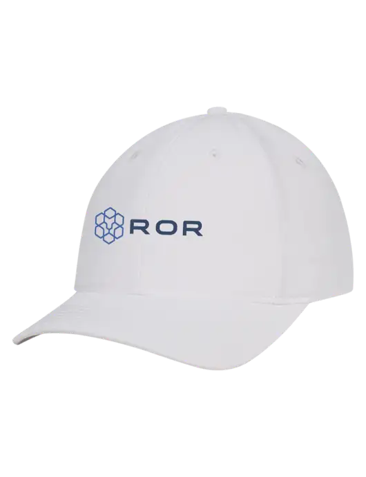 White Nylon Twill Performance Cap w/ROR Logo