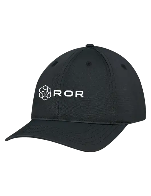 Black Nylon Twill Performance Cap w/ROR Logo