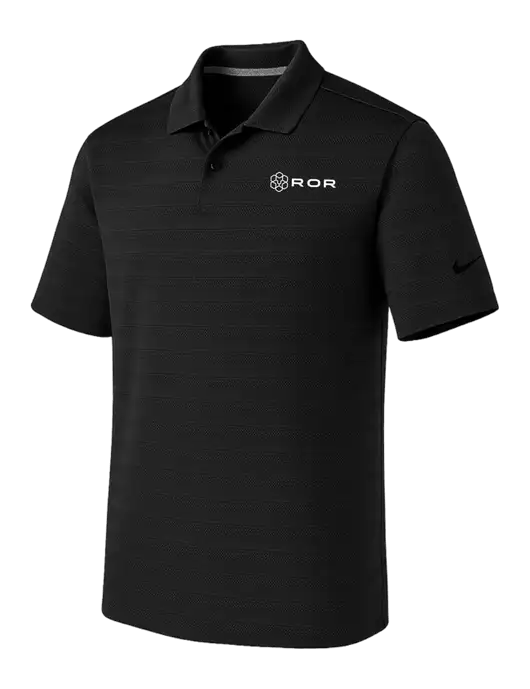 Nike Black Dri-FIT Vapor Jacquard Polo w/ROR Logo