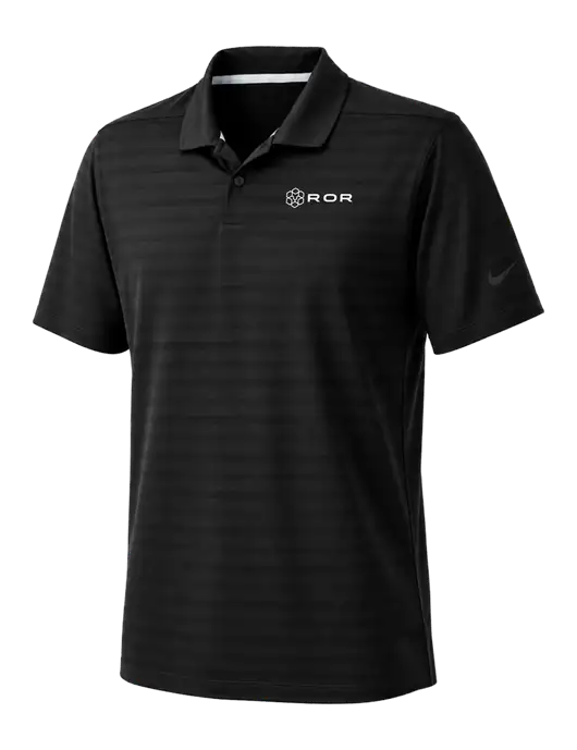 Nike Black Dri-FIT Vapor Jacquard Polo w/ROR Logo