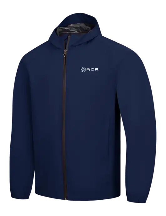 Navy Essential Rain Jacket w/ROR Logo