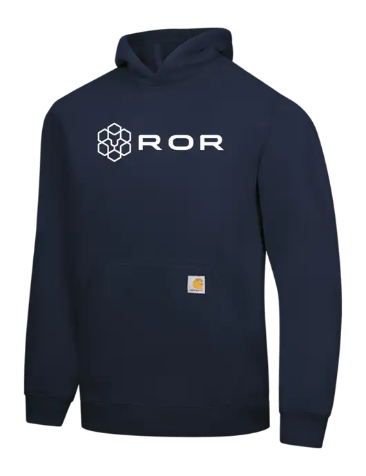 Carhartt Navy Midweight Hooded Sweatshirt w/ROR Logo