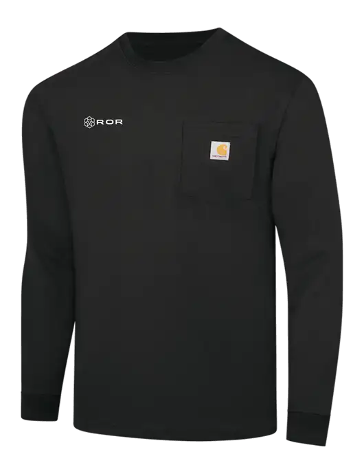 Carhartt Black Workwear Pocket Long Sleeve T-Shirt w/ROR Logo