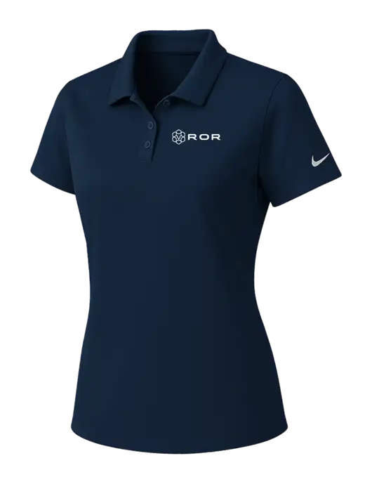 Nike Womens Navy Dry Essential Solid Polo w/ROR Logo