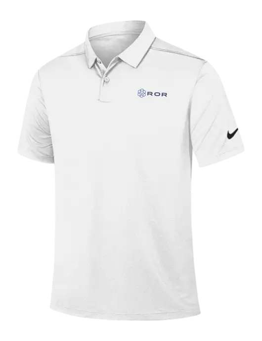 Nike White Dry Essential Solid Polo w/ROR Logo