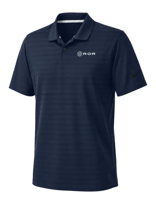 Nike Navy Dri-FIT Vapor Jacquard Polo w/ROR Logo