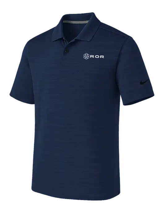 Nike Navy Dri-FIT Vapor Jacquard Polo w/ROR Logo