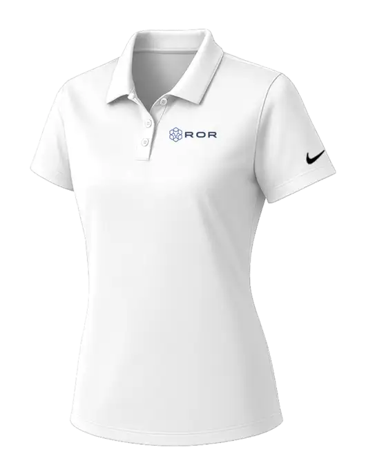 Nike Womens White Dry Essential Solid Polo w/ROR Logo