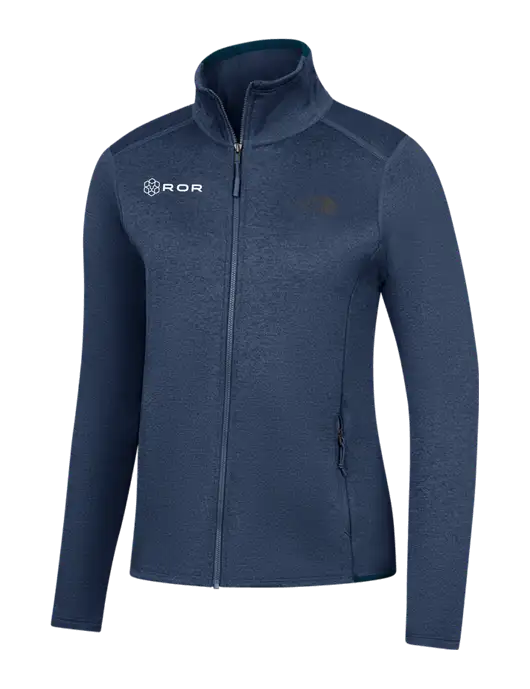 The North Face Womens Navy Heather Skyline Full-Zip Fleece Jacket w/ROR Logo