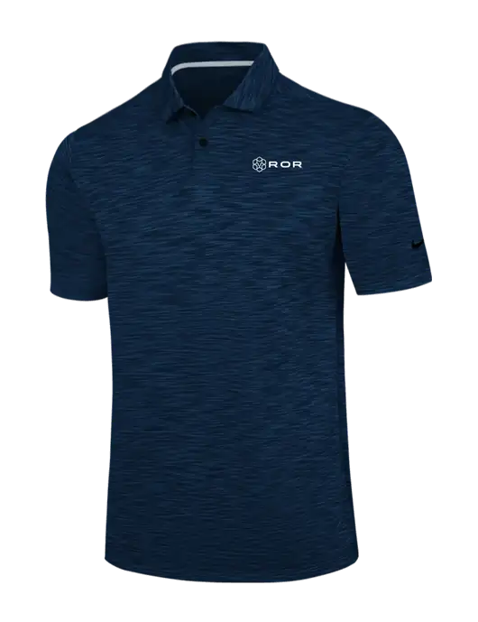 Nike Navy Dri-FIT Vapor Space Dyed Polo w/ROR Logo