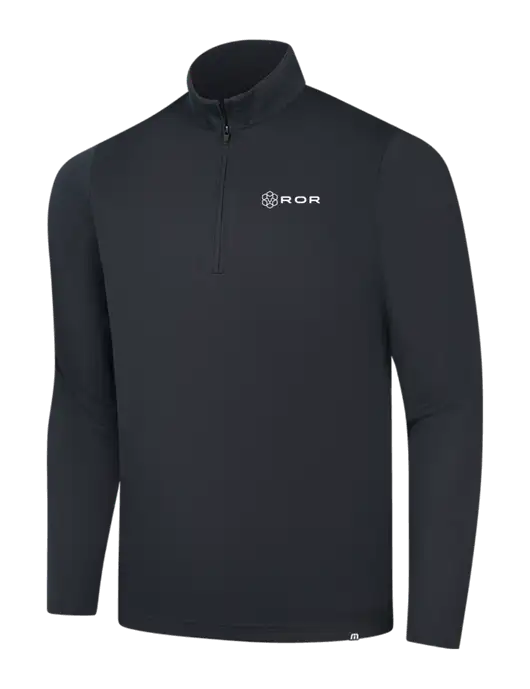 TravisMathew Black Coveside ¼-Zip w/ROR Logo