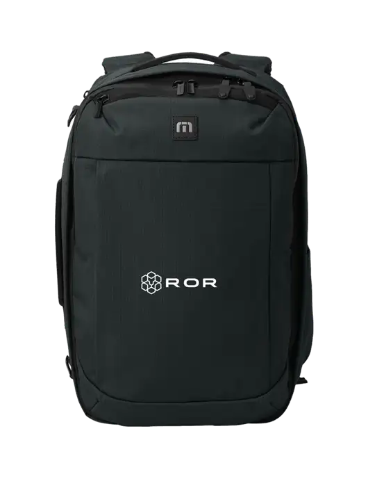 TravisMathew Black Convertible Backpack w/ROR Logo