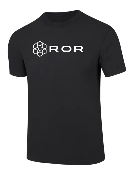 Comfort Colors 6.1 oz Black Heavyweight Ring Spun T-Shirt w/ROR Logo