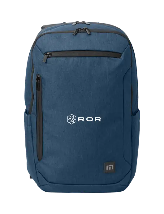 TravisMathew Heather Navy Duration Backpack w/ROR Logo