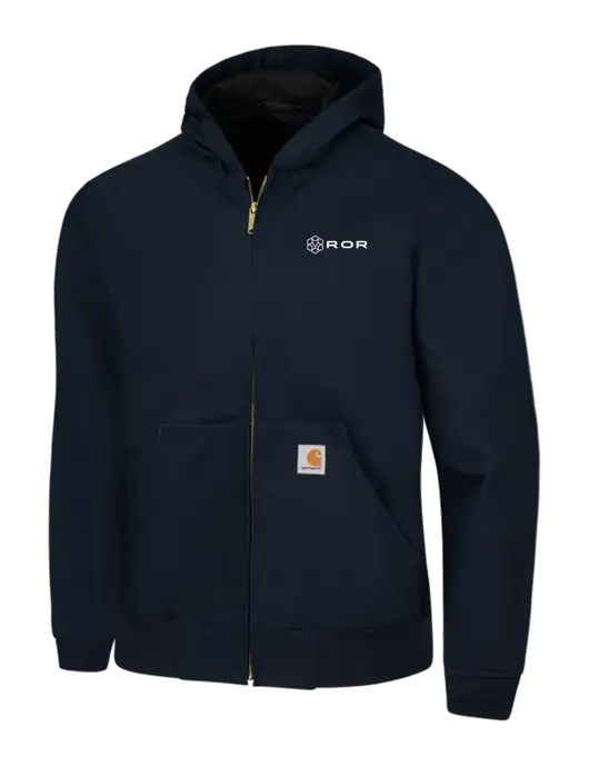 Carhartt Navy Thermal Lined Duck Active Jacket w/ROR Logo