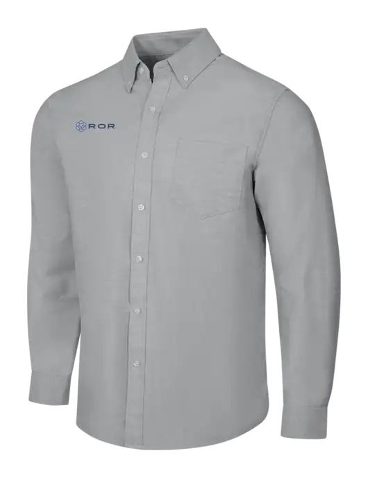 Light Grey SuperPro Oxford Shirt w/ROR Logo