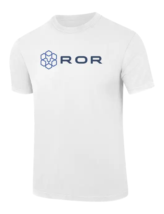 Comfort Colors 6.1 oz White Heavyweight Ring Spun T-Shirt w/ROR Logo
