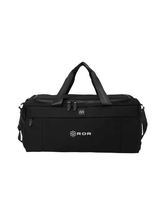 TravisMathew Black Duration Duffel w/ROR Logo