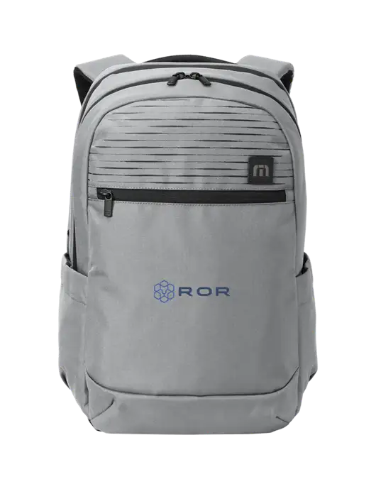 TravisMathew Light Grey Approach Backpack w/ROR Logo