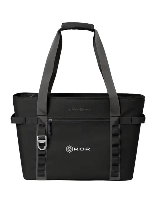 Eddie Bauer Black/Medium Grey Max Cool Tote Cooler  w/ROR Logo