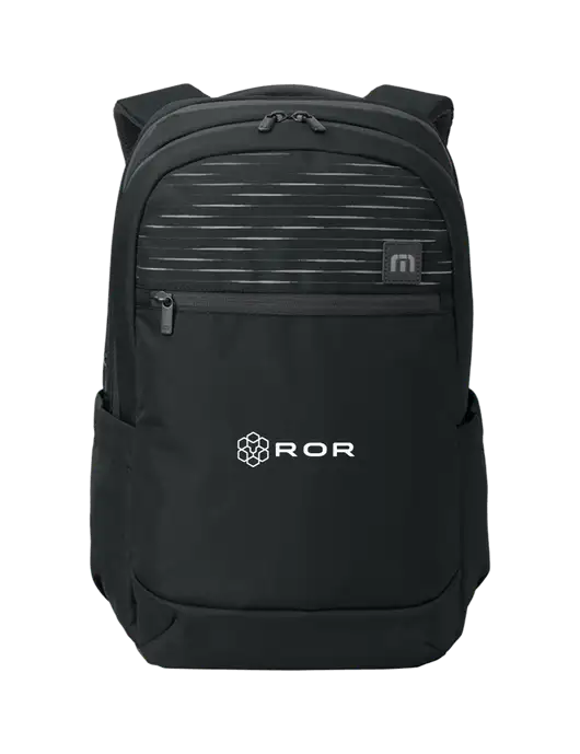 TravisMathew Black Approach Backpack w/ROR Logo