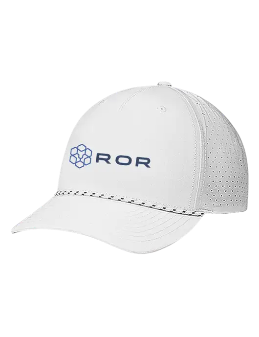 Richardson Laser Perf Performance White/White-Black Rope Cap w/ROR Logo