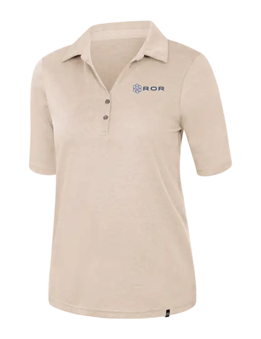TravisMathew Womens Light Tan Heather Sunsetters Polo w/ROR Logo