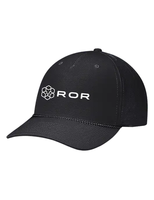 Richardson Laser Perf Performance Black/Black-Grey Rope Cap w/ROR Logo