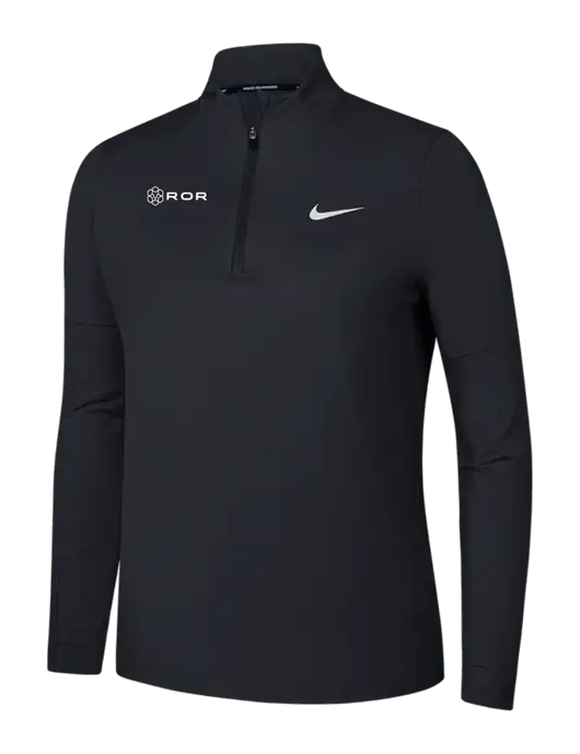 Nike Black Womens Dri-FIT Element 1/2-Zip Pullover w/ROR Logo