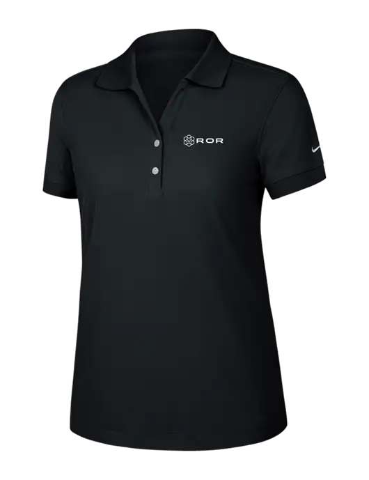 Nike Womens Dri-FIT Classic Black Polo w/ROR Logo