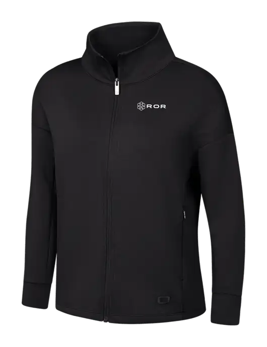 OGIO Womens Black Transcend Full-Zip w/ROR Logo