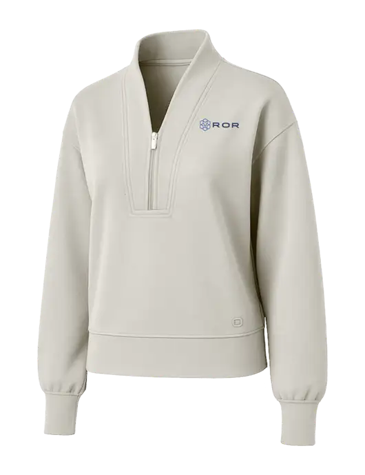 OGIO Womens Ivory Transcend 1/4-Zip w/ROR Logo