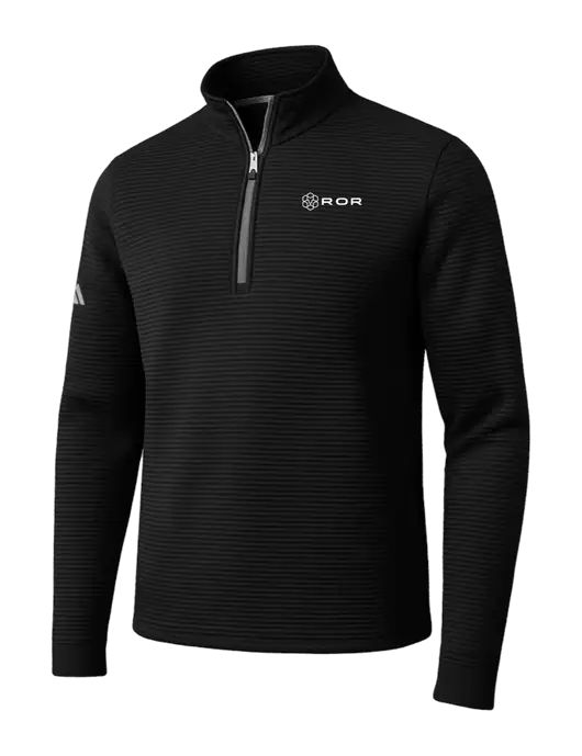 Adidas Black Spacer Quarter-Zip Pullover w/ROR Logo