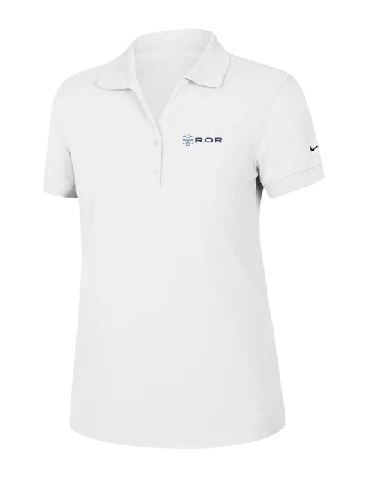 Nike Womens Dri-FIT Classic White Polo w/ROR Logo