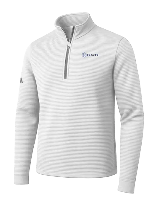 Adidas White Spacer Quarter-Zip Pullover w/ROR Logo