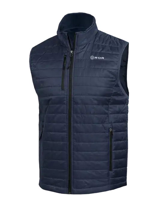 Packable Navy Puffy Vest w/ROR Logo