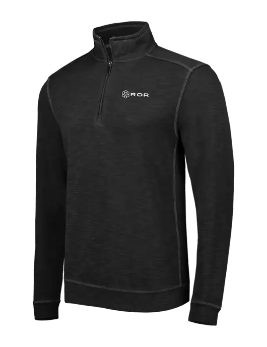 Tommy Bahama Black Tobago Bay 1/2 Zip w/ROR Logo